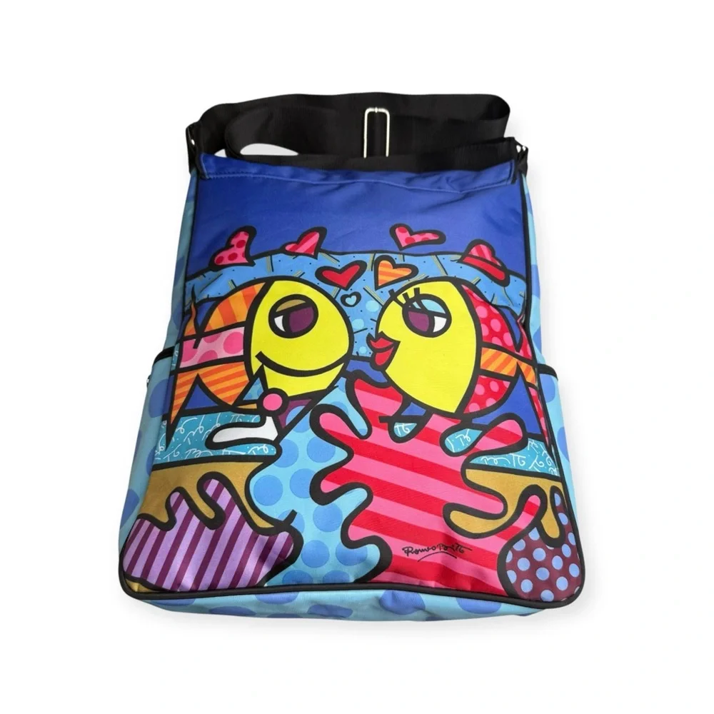 Romero Britto ❤︎︎ Iconic Deeply in Love Laptop iPad Messenger Bag ❤︎︎ Padded ❤︎︎